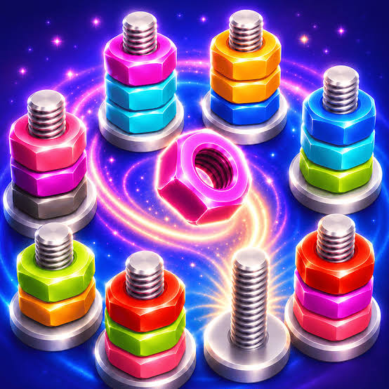 Nuts Puzzle: Sort By Color